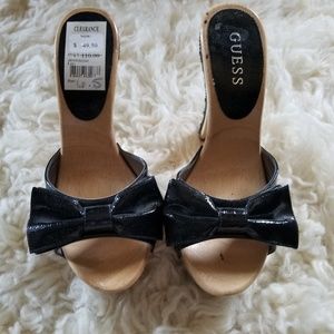 Guess 'Candy' Style Black Bow Heels